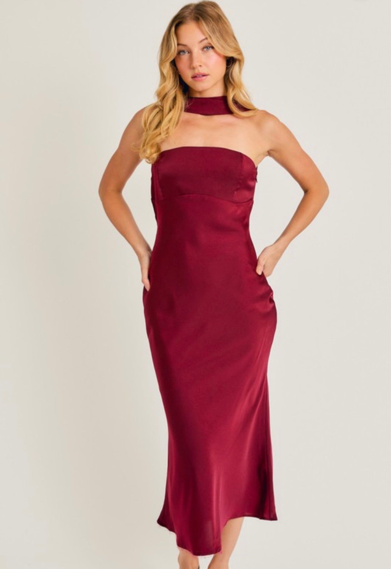 Crimson Elegance Maxi Dress Small Crimson Elegance Maxi Dress Small