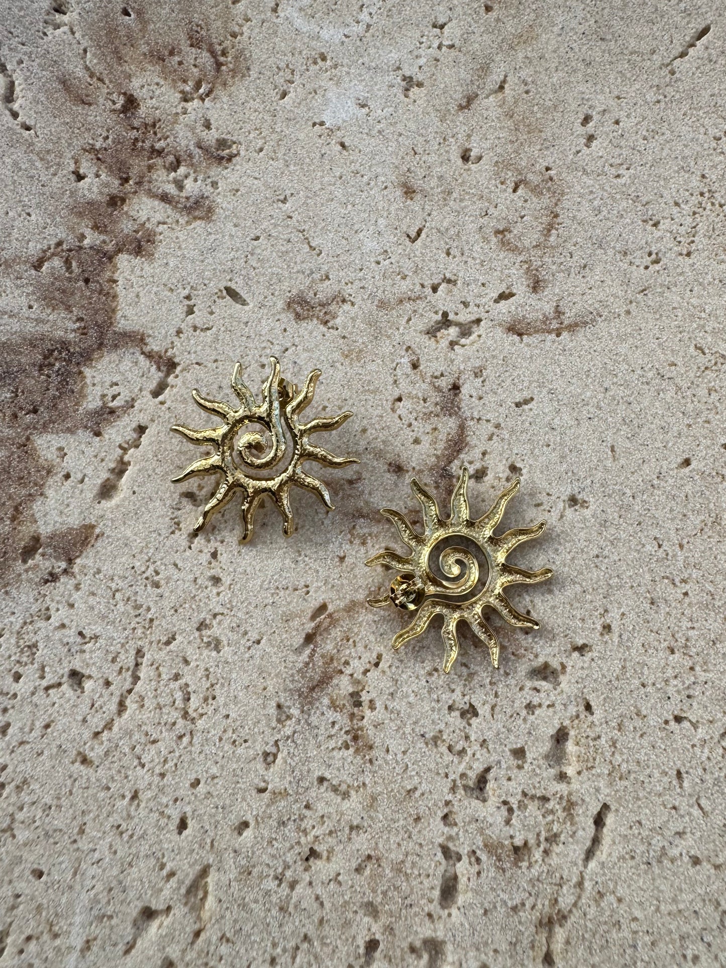 Solara Swirl Sun Earrings