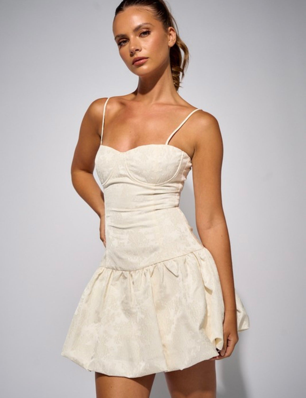 Regal Blossom Mini Dress