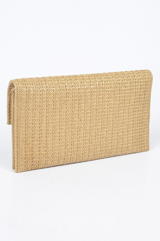 Puerto Vallarta Straw Flap Clutch