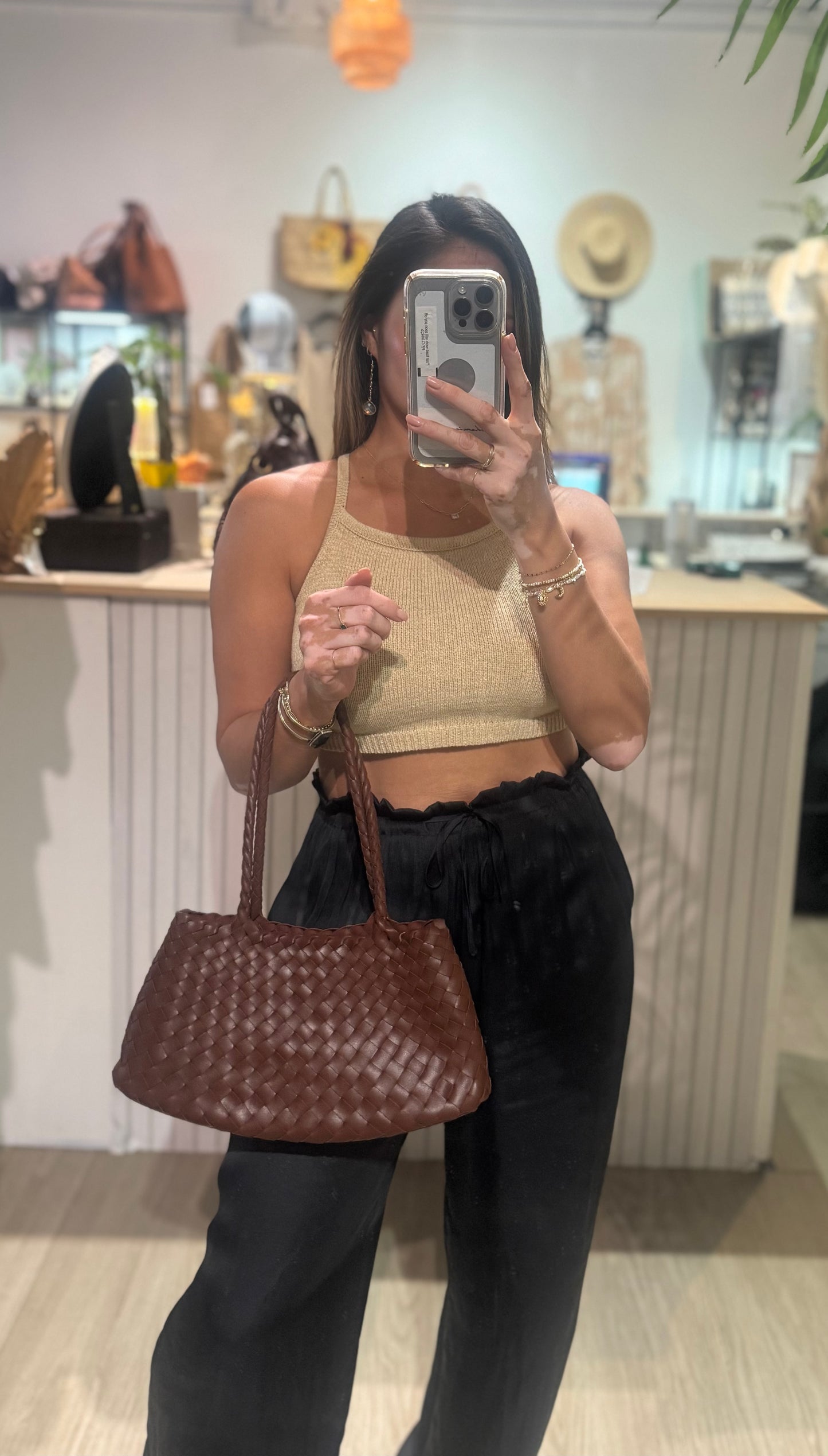 Millie Woven Hobo Bag