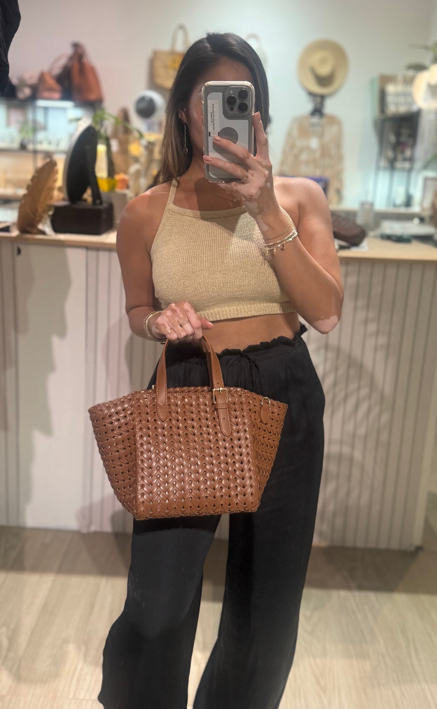 Estele Woven Basket Tote