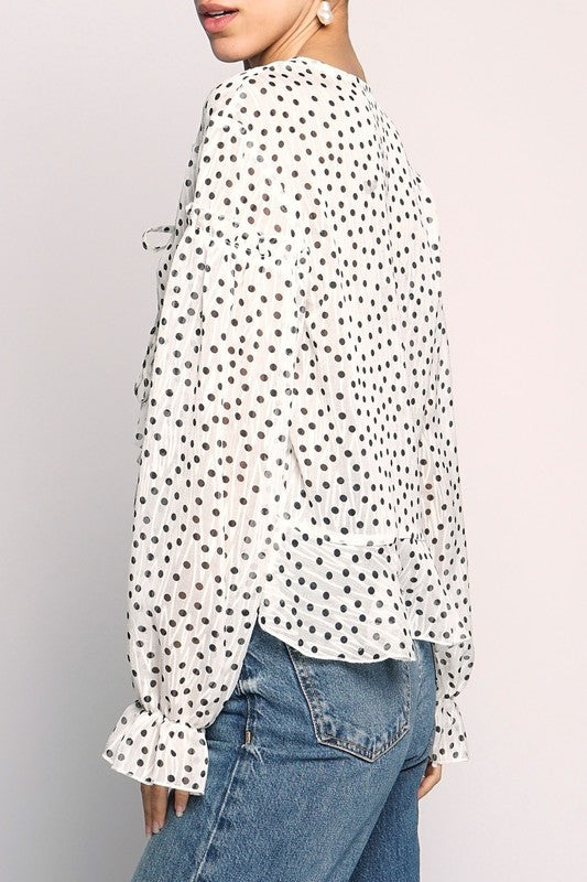 The Coqueta Polka Dot Blouse