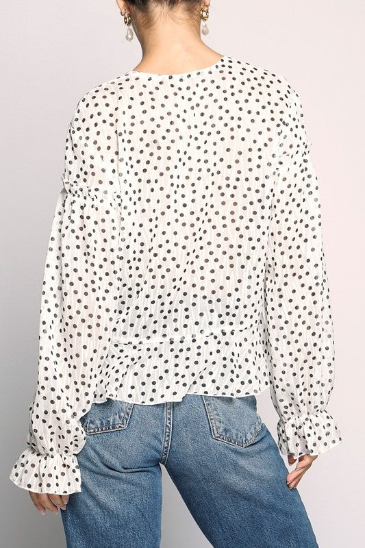 The Coqueta Polka Dot Blouse