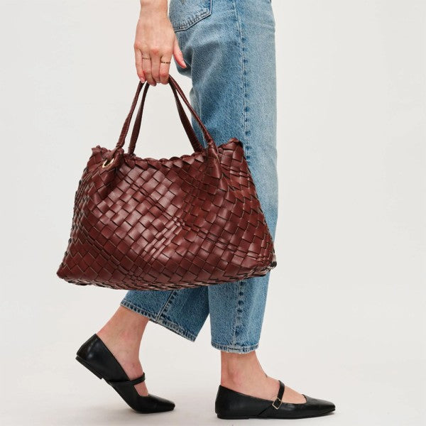 Natalie Woven Tote Bag
