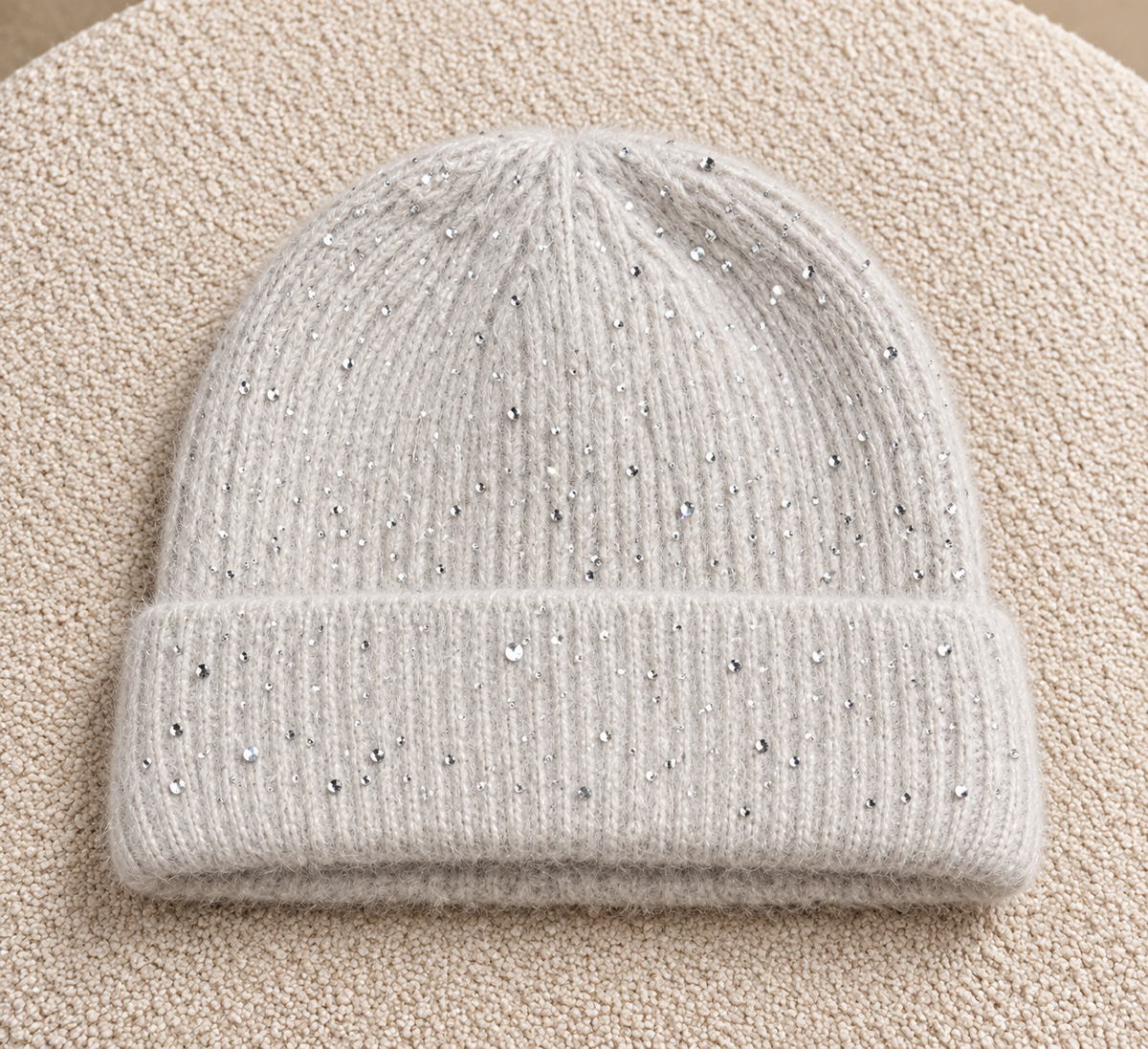 Sparkle Forever Fuzzy Knit Beanie