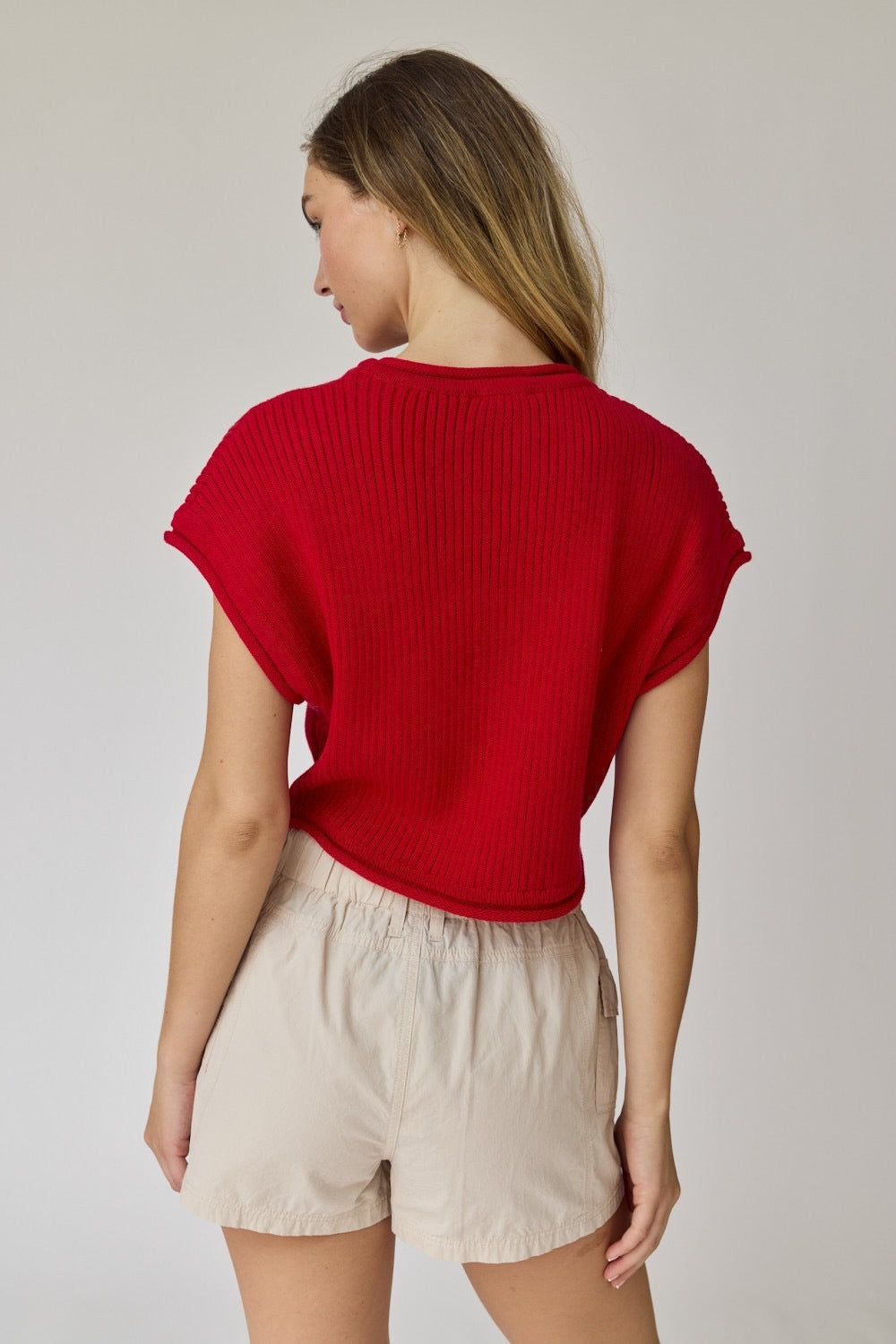 Papermoon Cropped Rib Knit Top