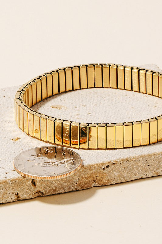 Liquid Gold Bar Stretch Bracelet