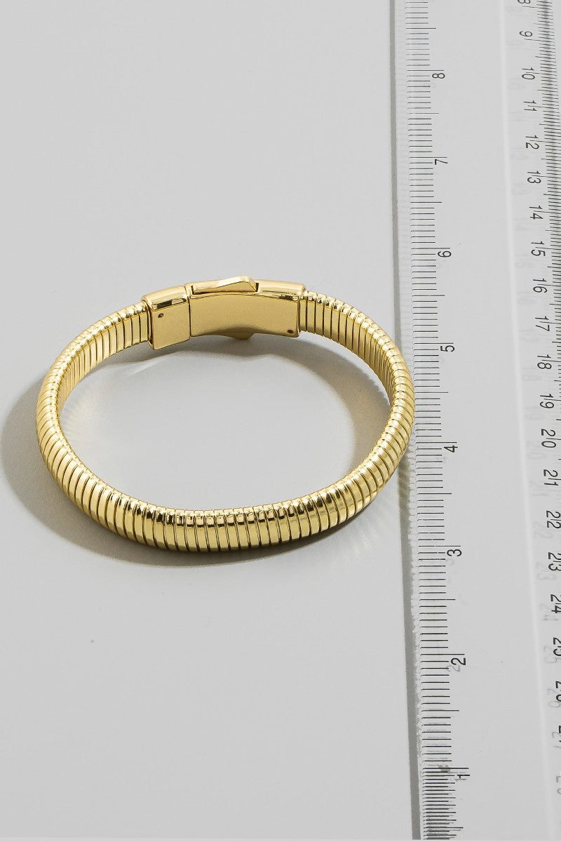 Luxe Gold Tube Bracelet