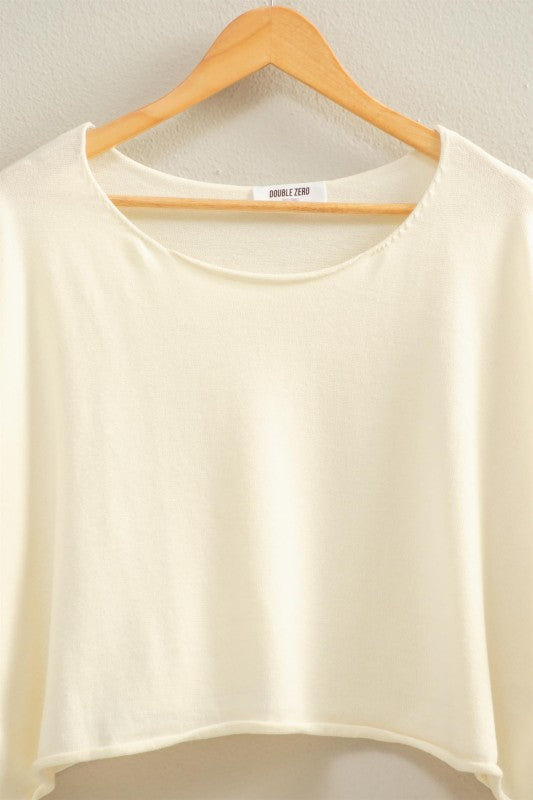 Wide Neck Drop Shoulder Relaxed Fit Sweater