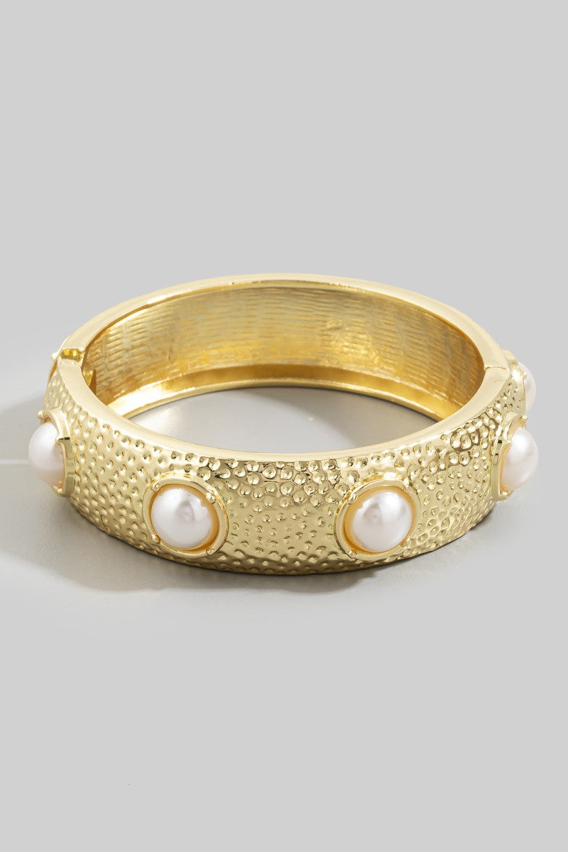 Pearl & Gold Harmony Bangle
