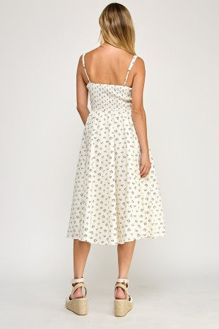 White Garden Smocked Dress