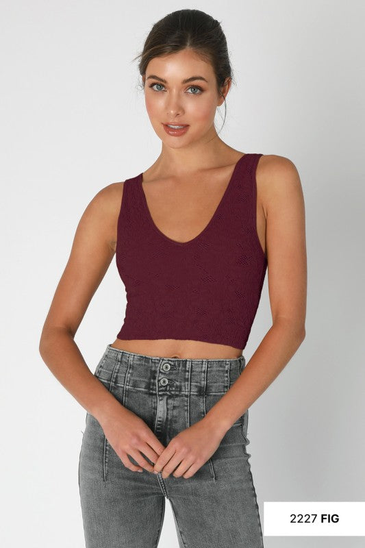 Lace V-Neck Tank Top