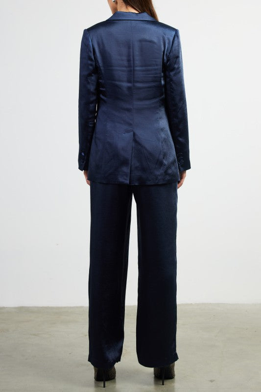 Moonwashed Blue One Button Blazer