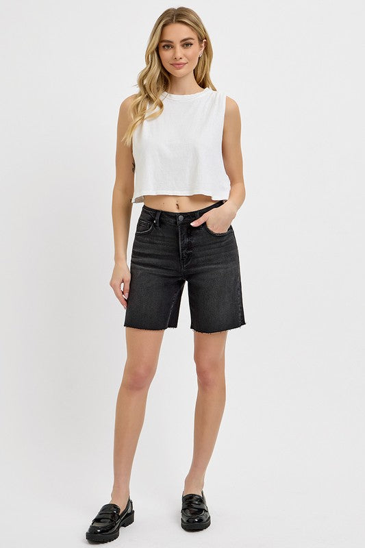 Risen Tummy Control High Rise Mid Length Shorts