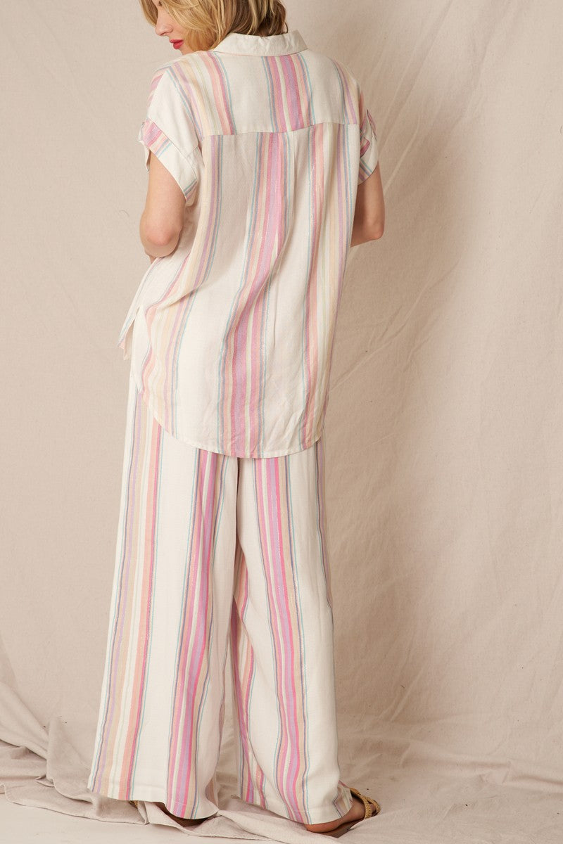 Blush Horizon Button Up