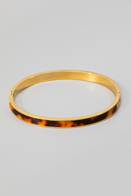 Stainless Steel Tortoiseshell Bangle Bracelet