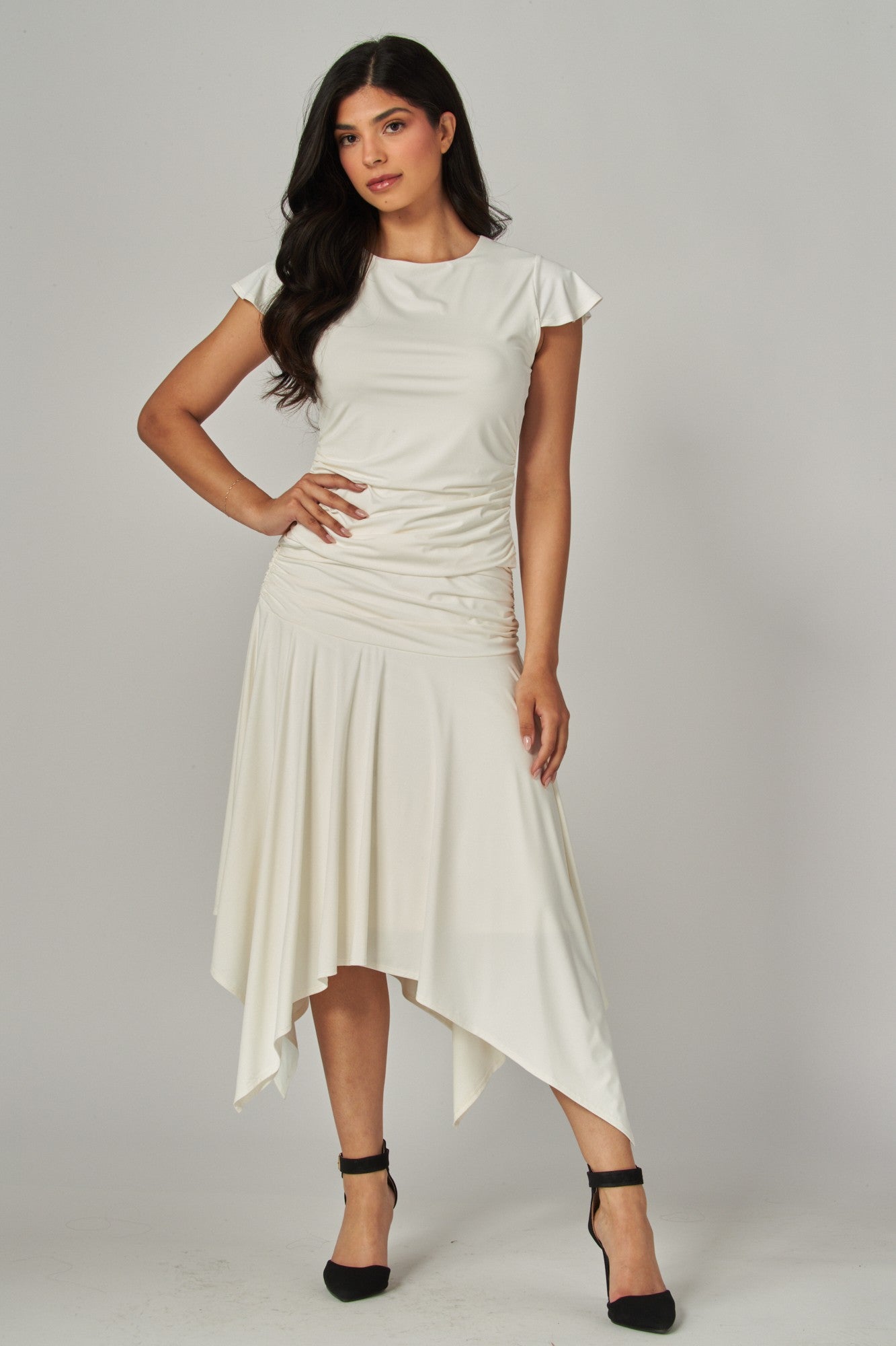 Moonbeam Flutter Ruched Blouse
