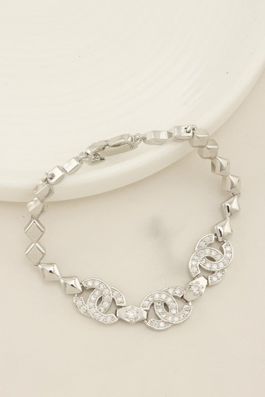 Crystal C Link Bracelet
