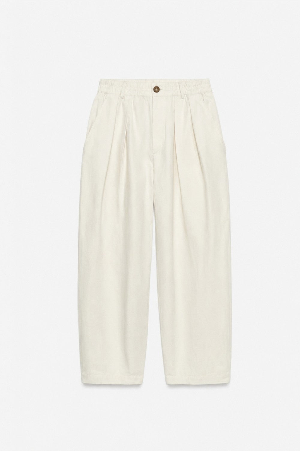 Cream Cozy Wide Leg Trousers