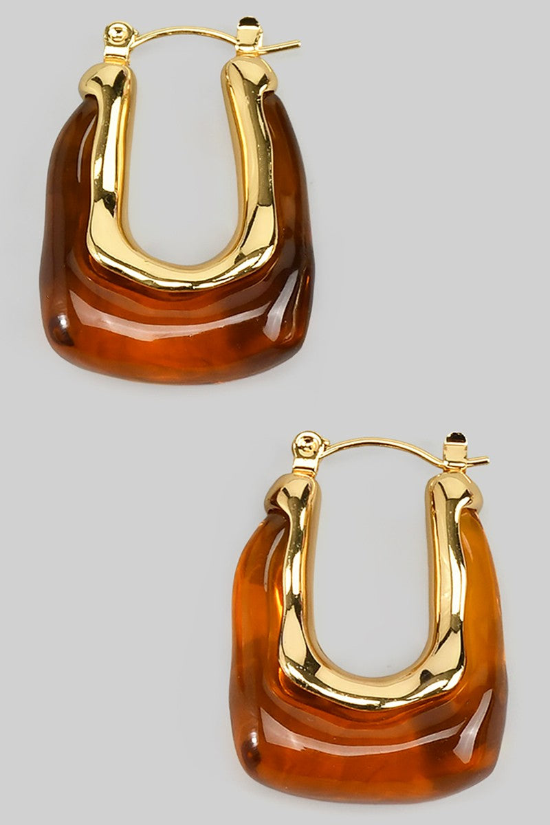 Amber Frame Resin Hoops