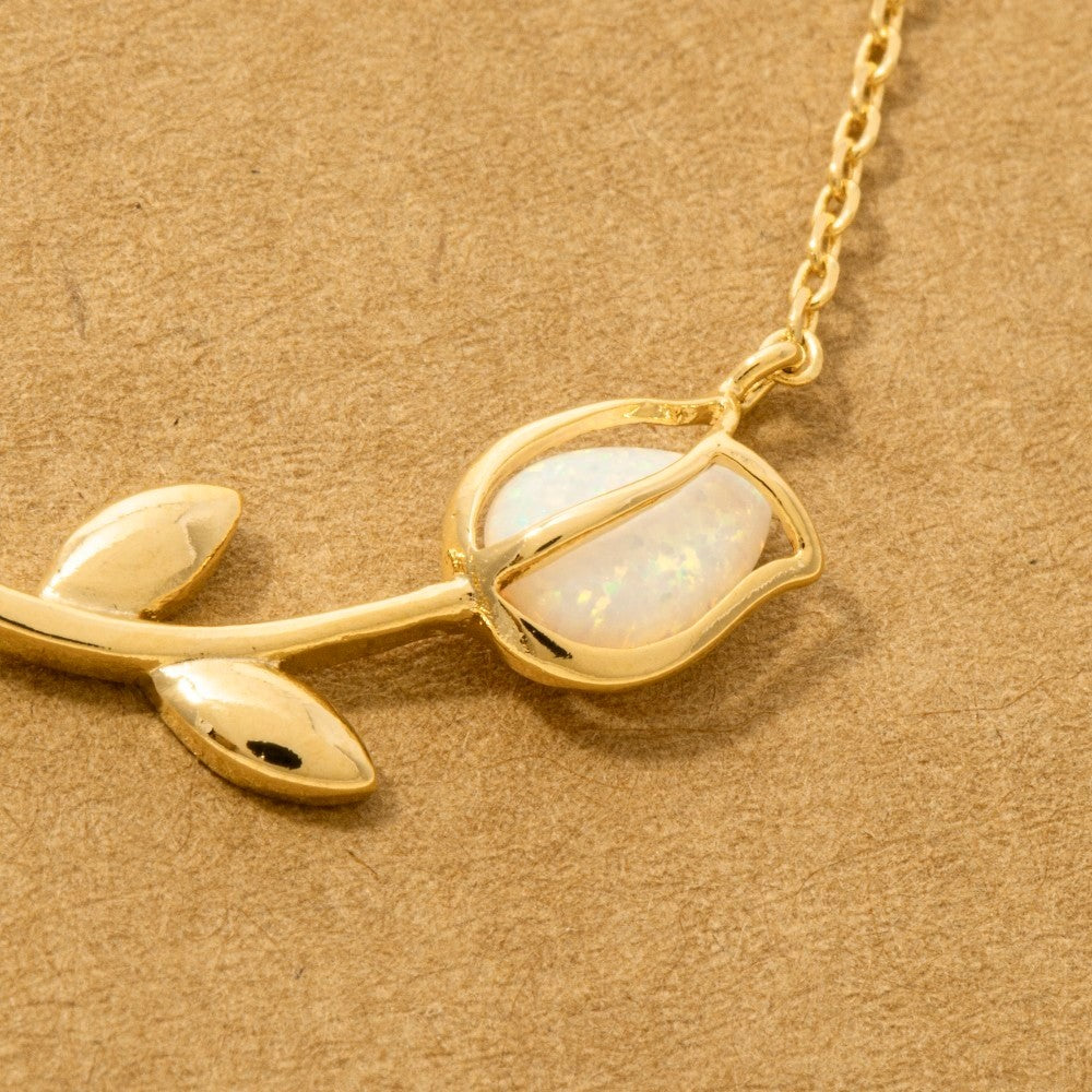 Gold Dipped Dainty Tulip Necklace