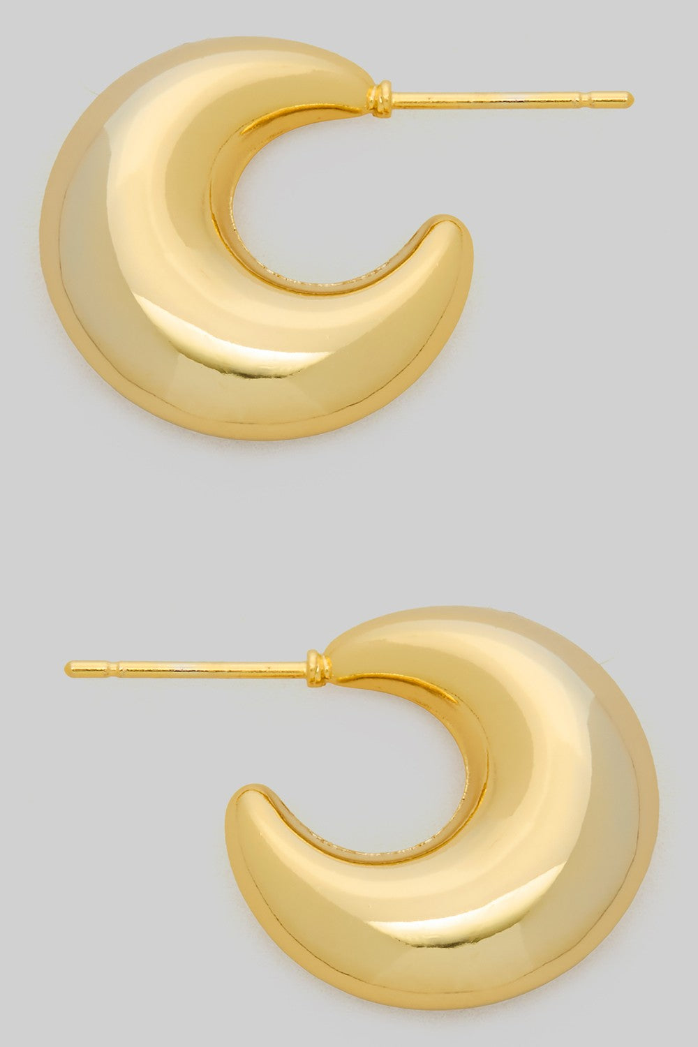 Gold Filled Crescent Hoops