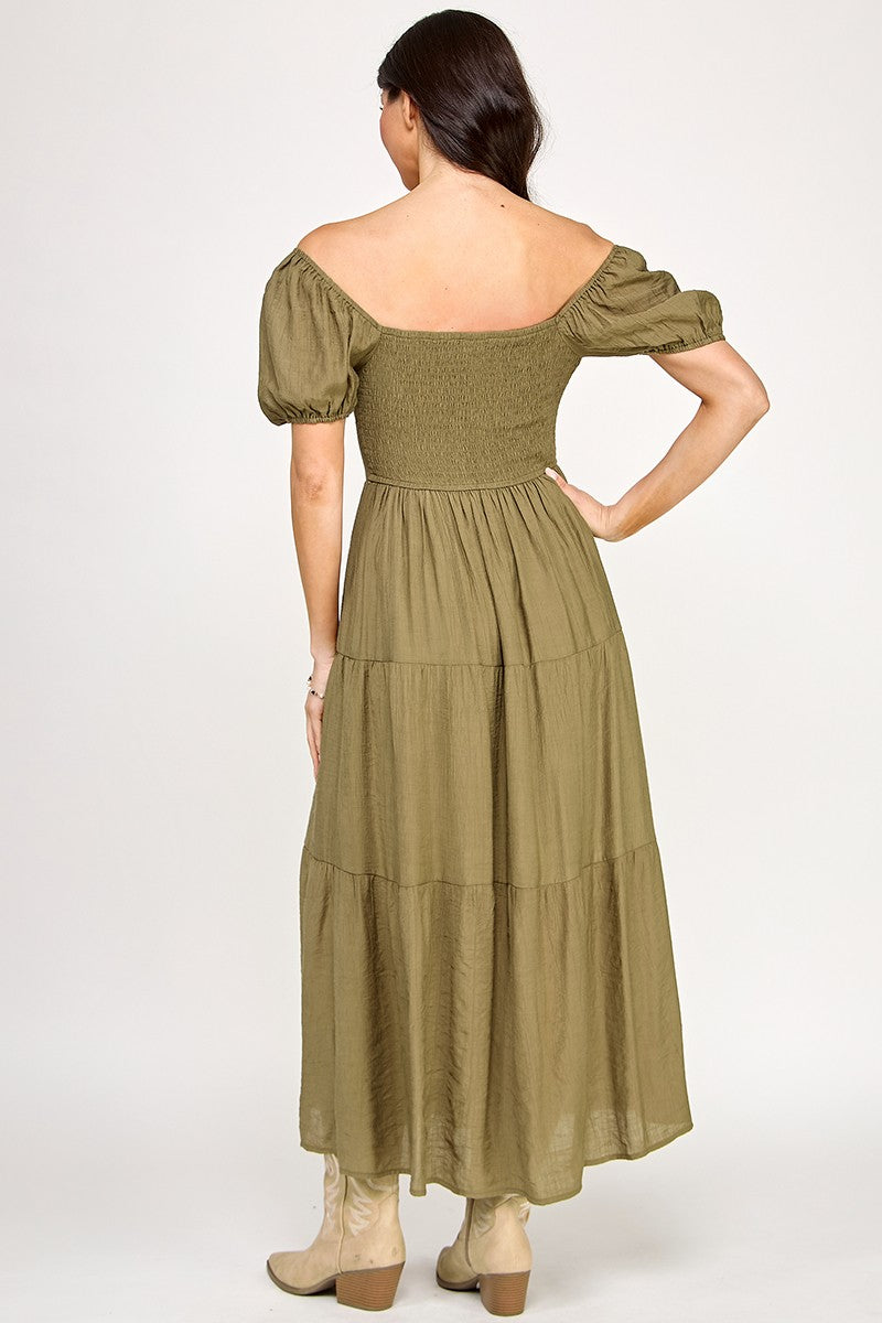 Olive Grove Maxi Dress