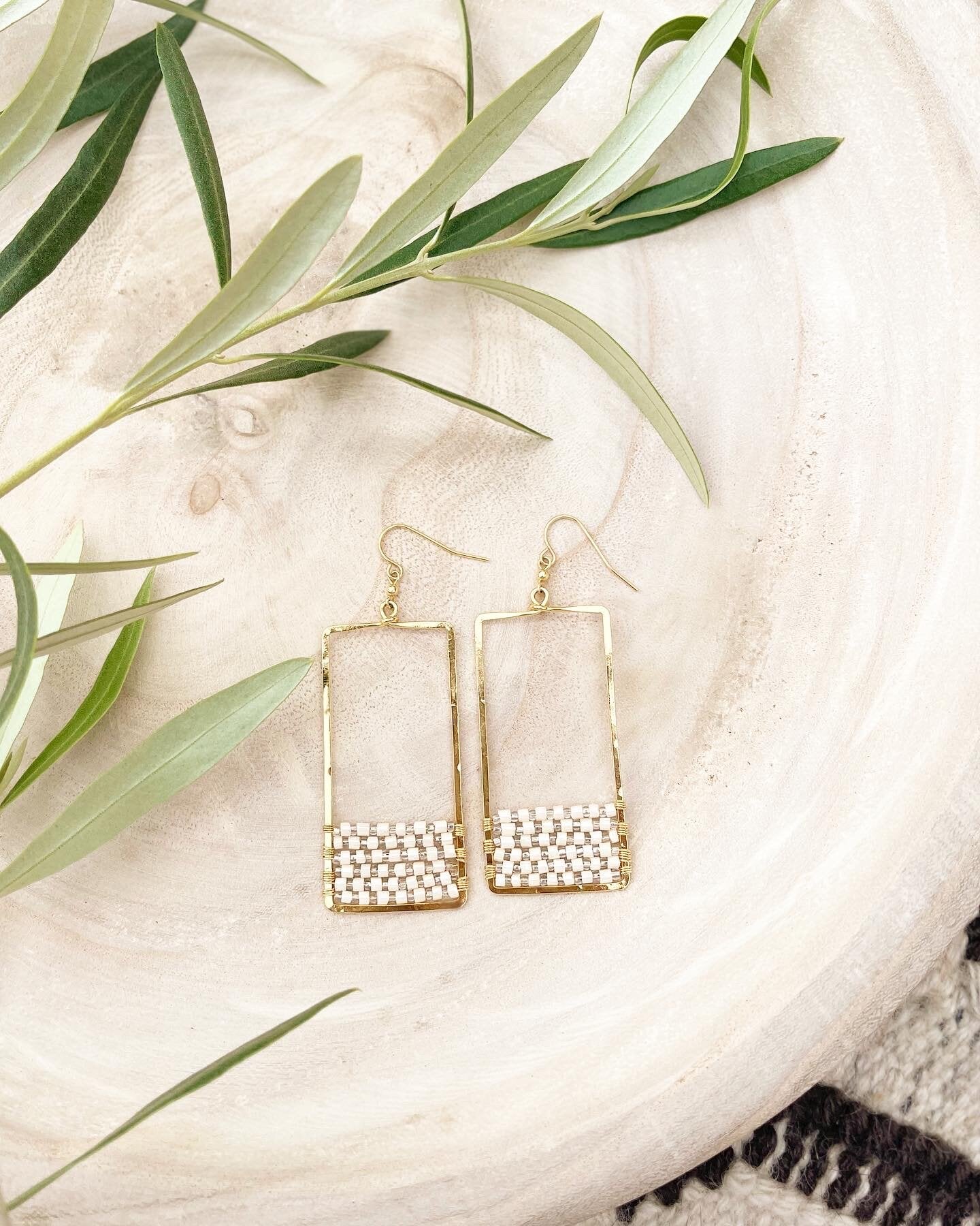 Luna Earrings with beaded detail