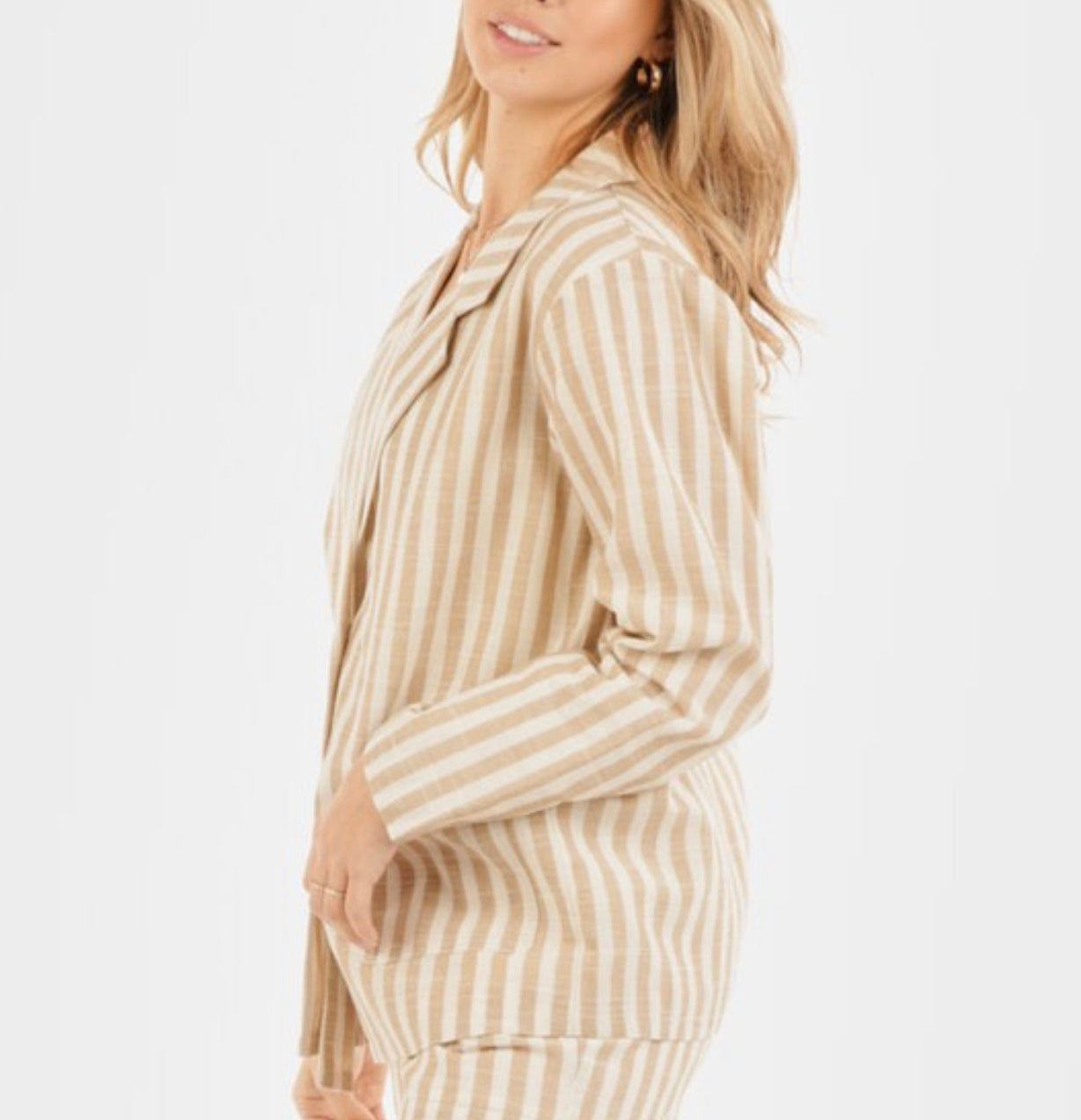 Striped Linen Blazer