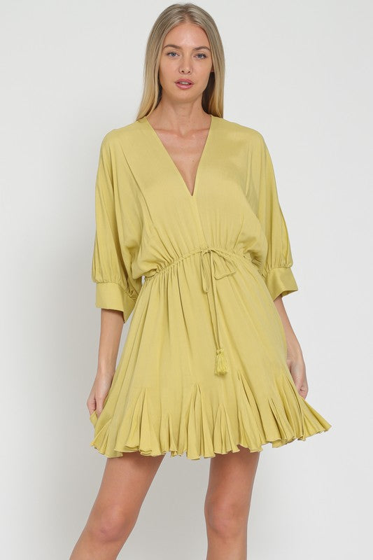 Here for the Margaritas Tie Front Mini Dress