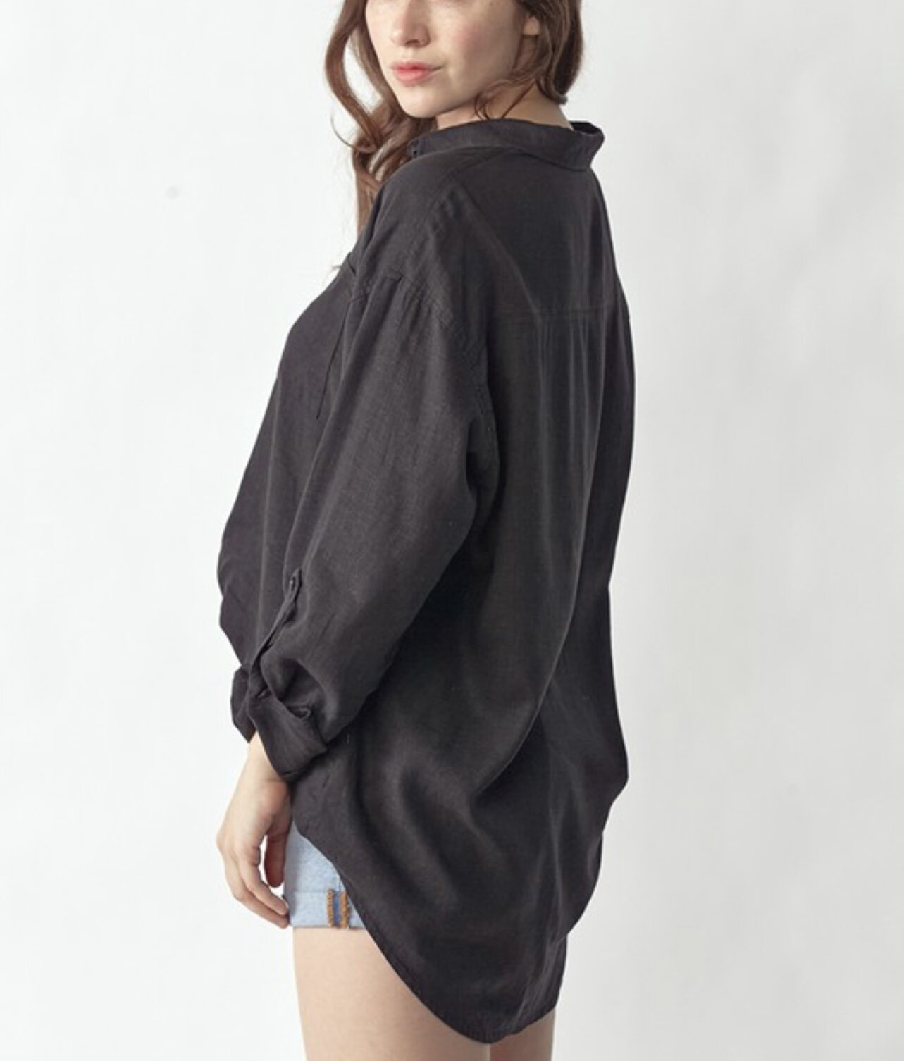 Stole From My boyfriend Button Down Linen Shirt