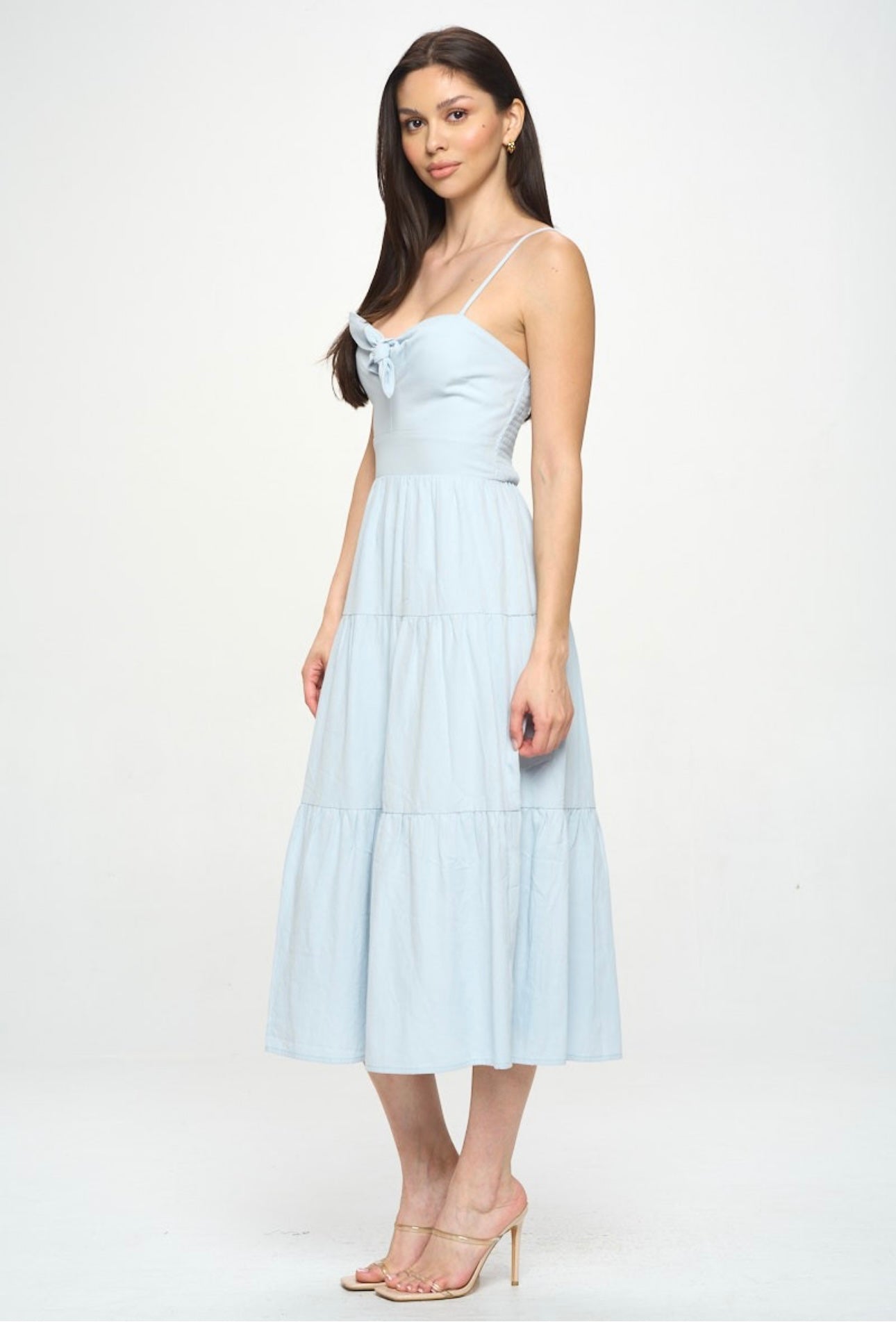 Celeste Front Tie Midi Dress