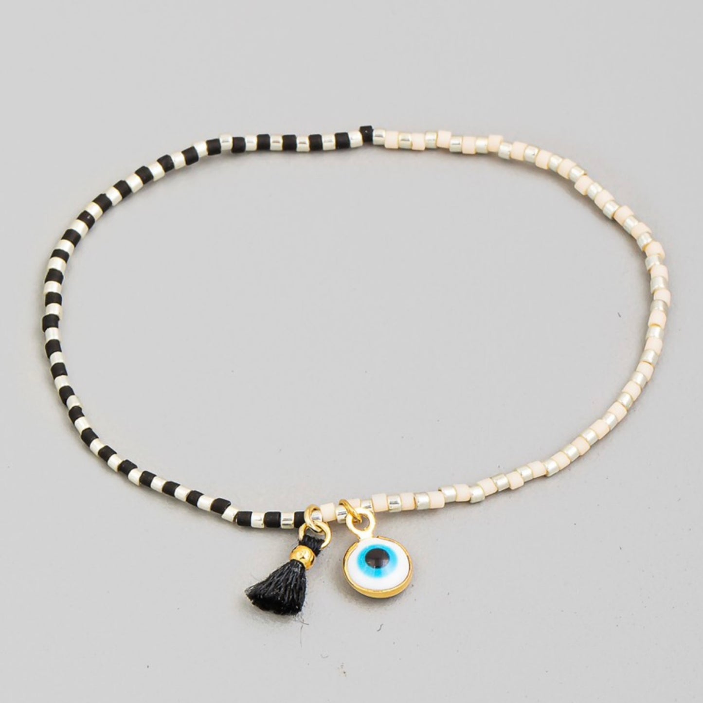 Evil eye mini bead bracelet