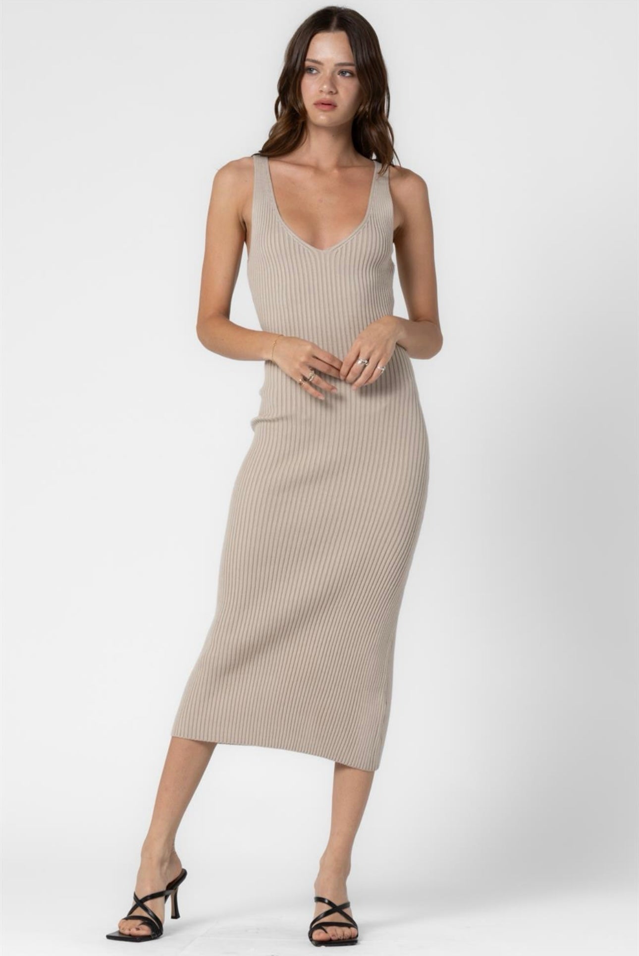 Coffee Date Knitted Dress