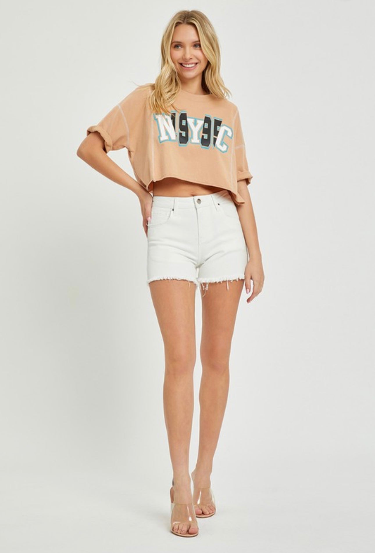Lilly High Rise Fray Hem Shorts