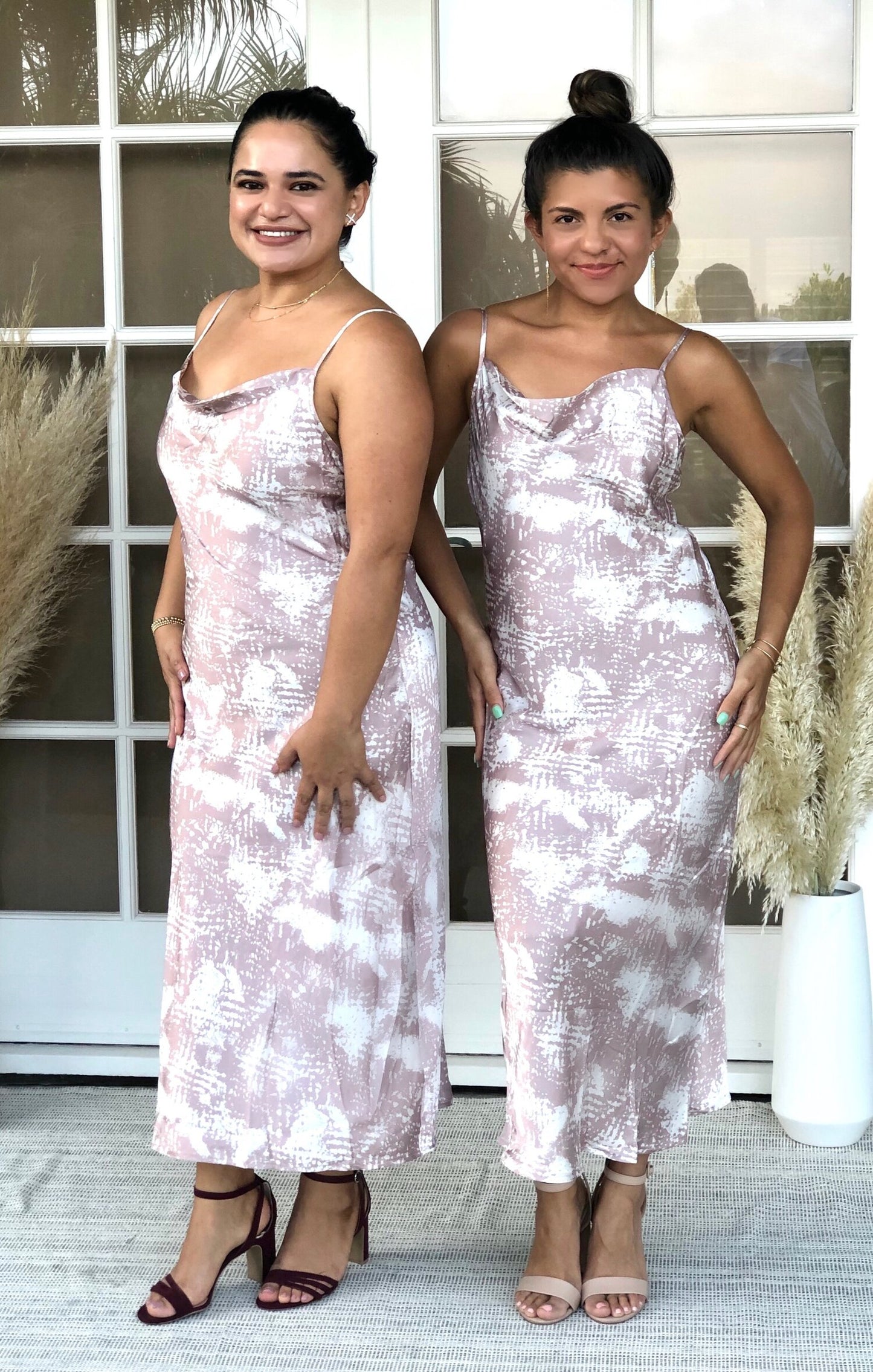 Que Bonita Tie Dye Slip Midi Dress