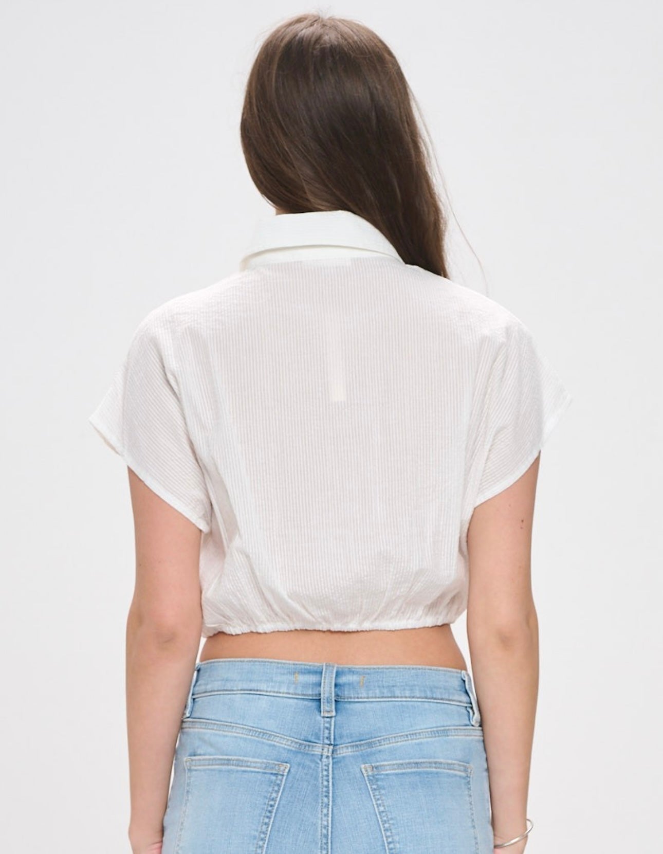 Inessa Button Down Crop Shirt