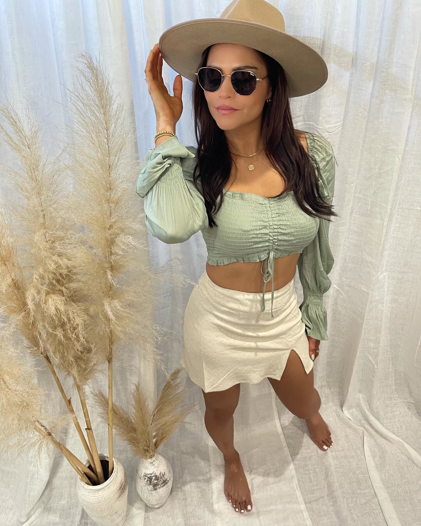 Intl. Babe Linen Mini Skirt