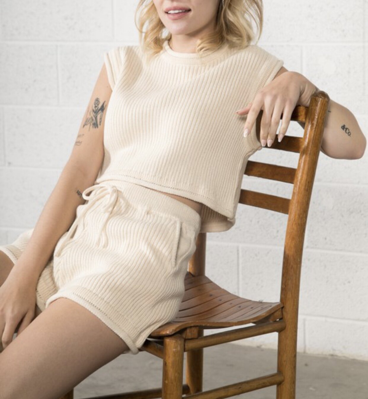 Looking Cute short knit set