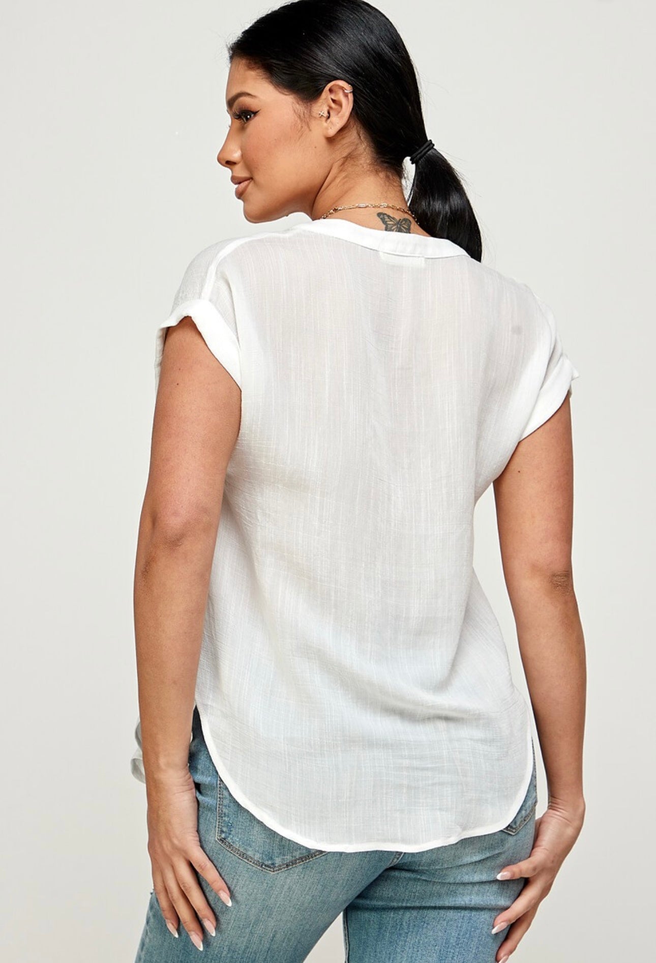 Blush Button Down Shirt (Plus Size)