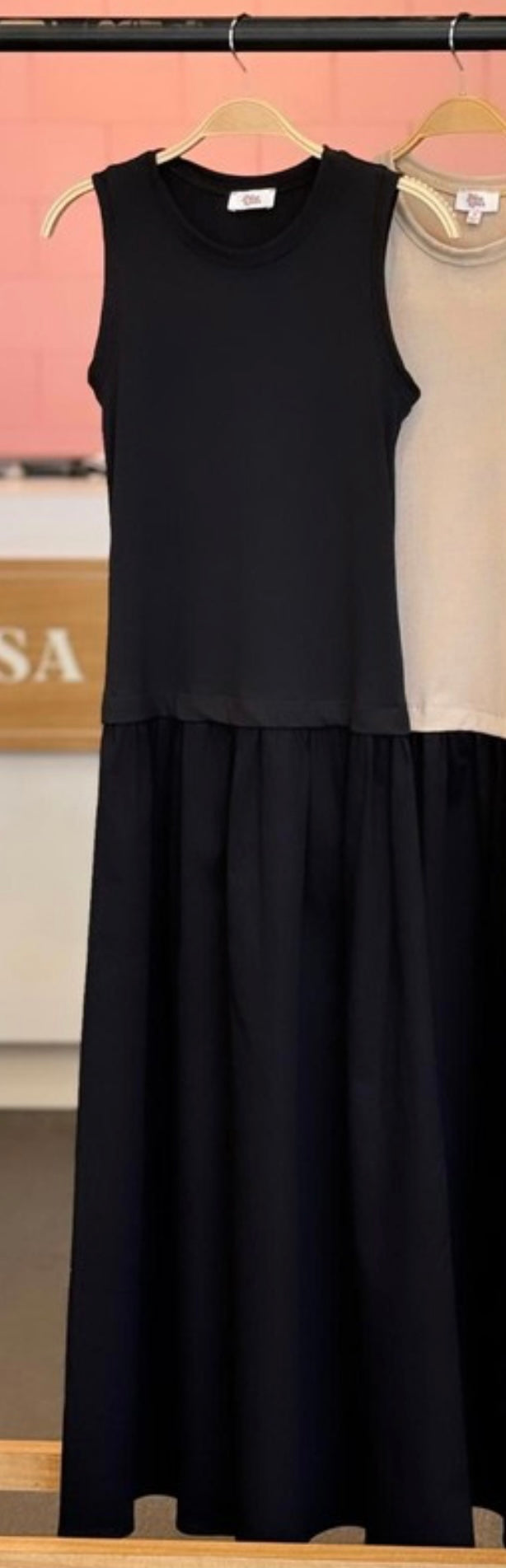 So Chic Drop Waist Midi Dress