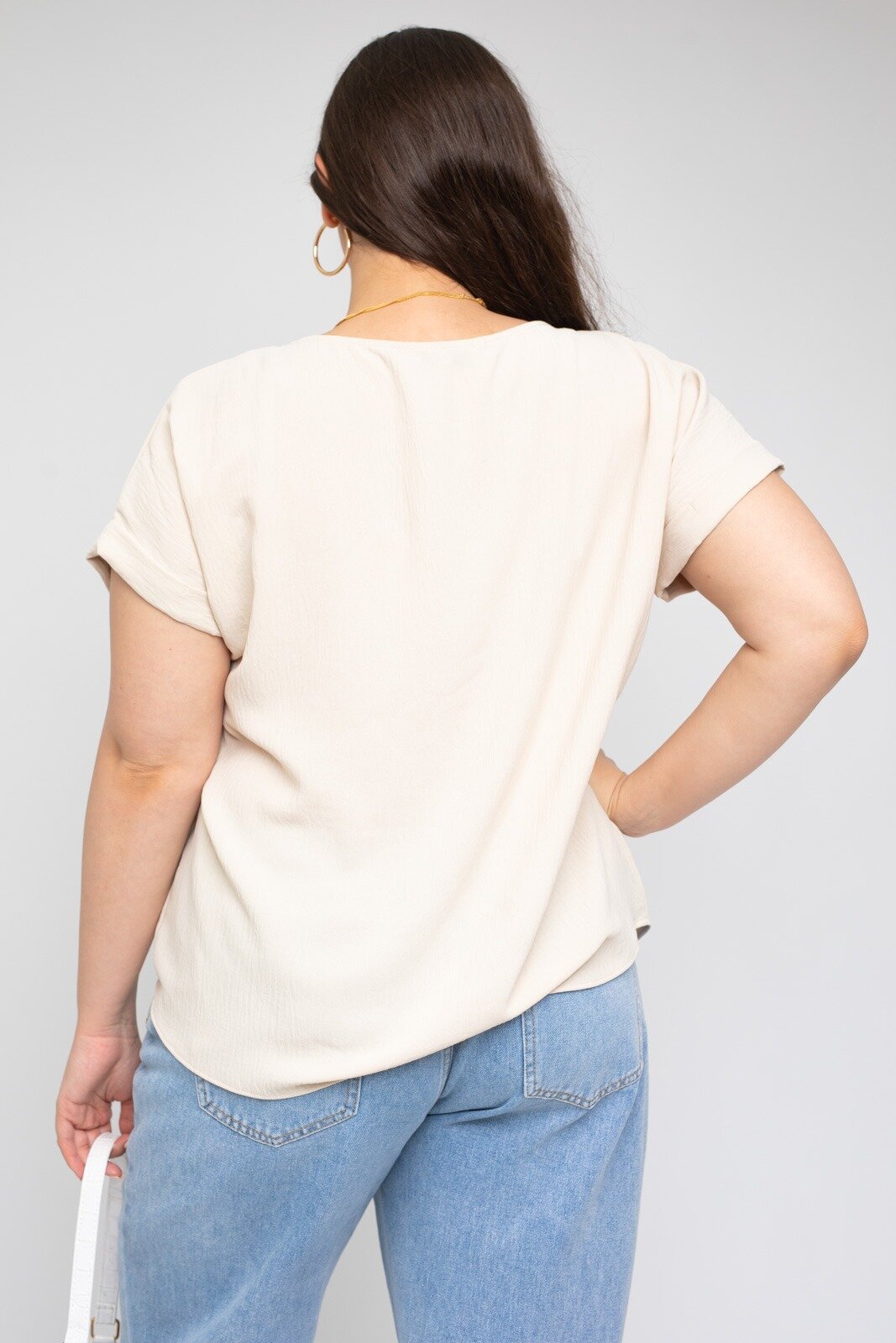 Preciosa Short Roll up Sleeve Top