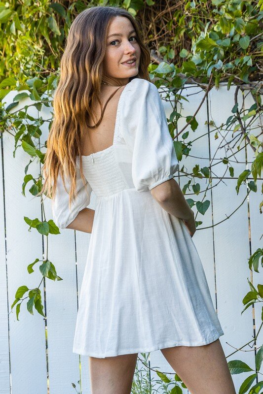 Adalene Tie-Front Mini Dress