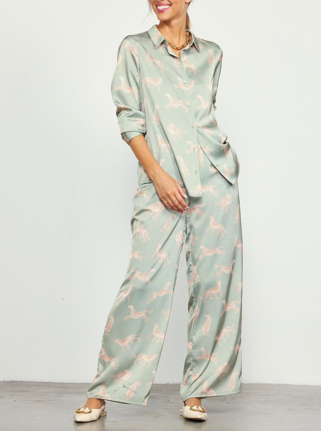 Untamed Feelings Satin Button Down Top