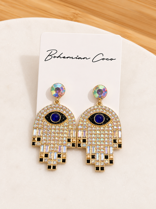 Hamsa Statement Earrings