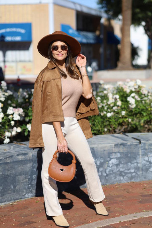 Fall in Love Fringe Suede Cropped Jacket