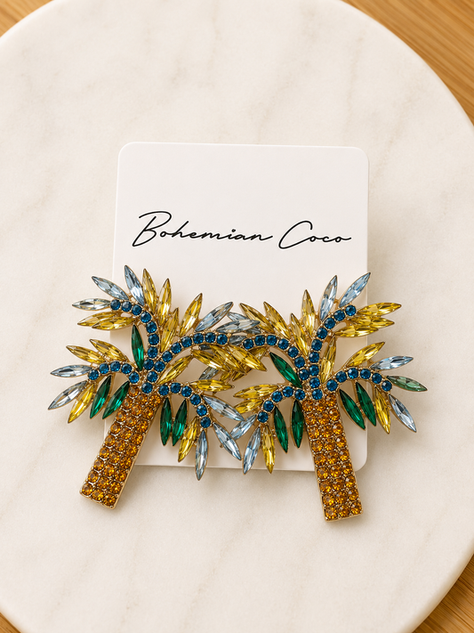 Dazzling Palm Tree Studs