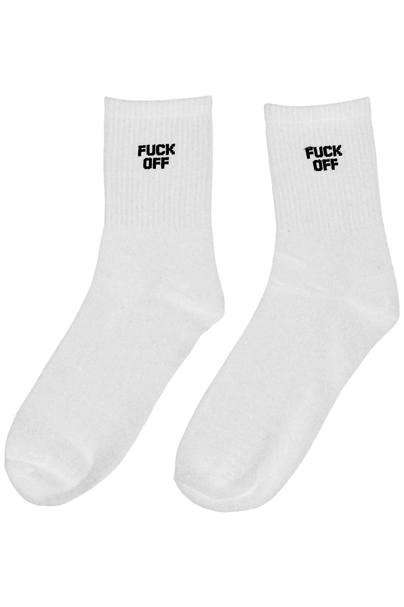 F* Off Crew Socks
