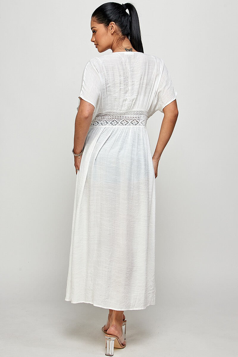 Ocean Air Lace Duster Maxi Cover up